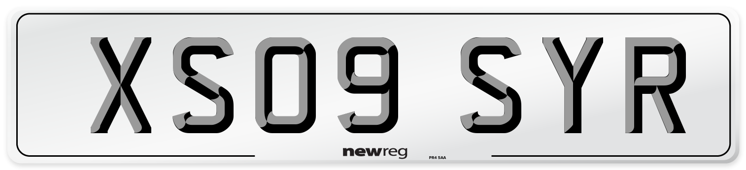 XS09 SYR Number Plate from New Reg